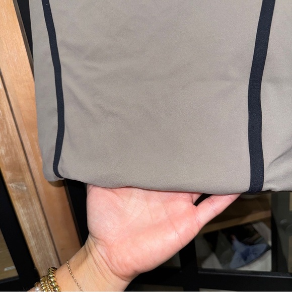 Abercrombie YPB sports bra tank top long line racerback padded taupe seamless - Picture 3 of 8